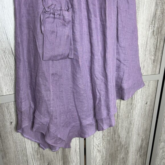 Heydari Skirt Women XL Bohemian Lagenlook Funky Asymmetrical Hem Purple Color - Picture 4 of 8